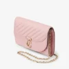Curve Clutch Rose Quilted Biker Leather Clutch Bag