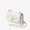 Curve Crossbody Small Latte Quilted Nappa Leather Crossbody Bag