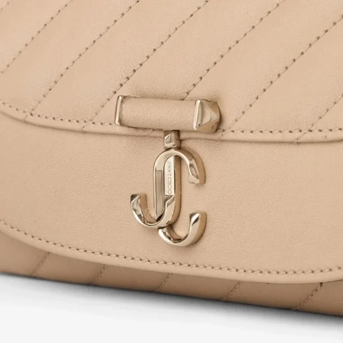 Curve Wallet with Chain Chai Quilted Biker Leather Wallet with Chain