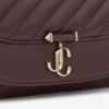 Curve Wallet with Chain Deep Merlot Quilted Biker Leather Wallet Chain