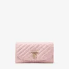 Curve Wallet with Chain Rose Quilted Jimmy Choo Lace Wallet Chain with Crystal Jc Bar