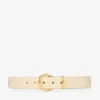 Diamond Buckle Belt Yellow Buttermilk Elaphe Print Belt