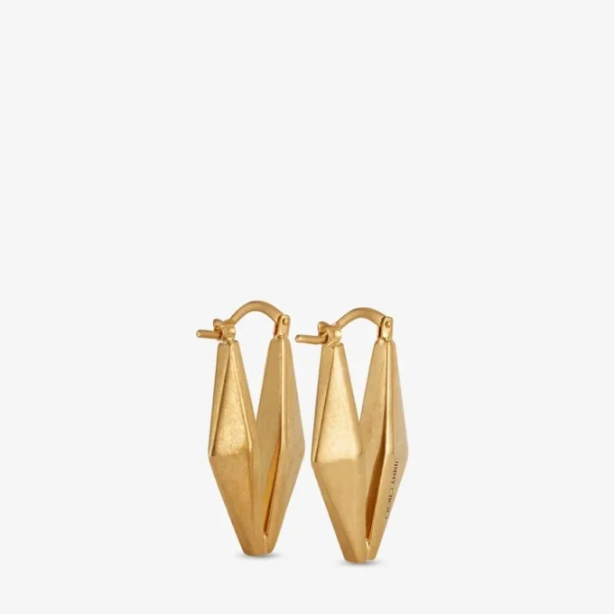 Diamond Chain Earring Gold-Finish Diamond Chain Earrings