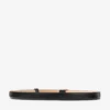 Diamond Clasp Belt Black Leather Clasp Belt