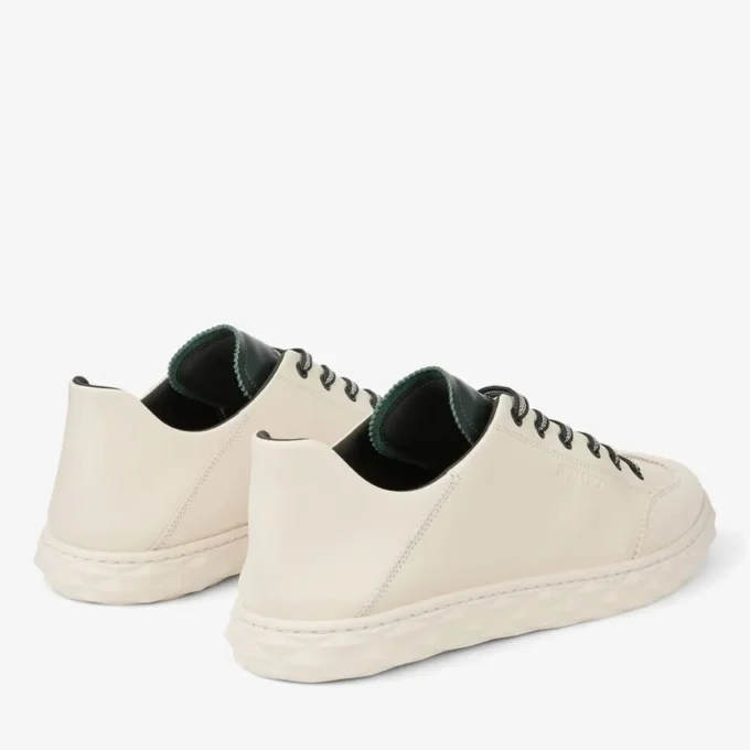 Diamond Flex M Latte and British Green Leather Mix Low Top Trainers