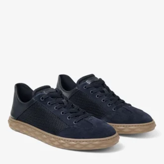 Diamond Flex M Midnight Mix Leather Mix and Textured Air Mesh Low Top Trainers