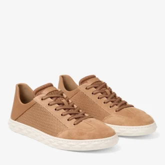 Diamond Flex M Toffee Mix Leather Mix and Textured Air Mesh Low Top Trainers