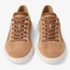 Diamond Flex M Toffee Mix Leather Mix and Textured Air Mesh Low Top Trainers