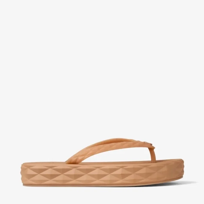 Diamond Flip Flop Caramel Rubber Flip-Flops