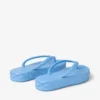 Diamond Flip Flop Dusty Blue Rubber Flats