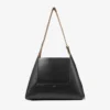 Diamond Hobo Medium Black Leather Shoulder Bag