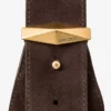 Diamond Hobo Medium Coffee Suede Shoulder Bag