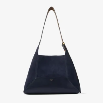 Diamond Hobo Medium Marine Suede Shoulder Bag