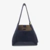 Diamond Hobo Medium Marine Suede Shoulder Bag