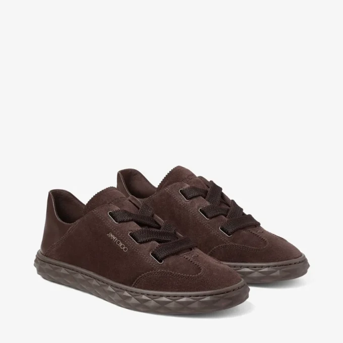 Diamond Light Flex F Chocolate Suede and Leather Trainers