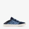Diamond Light Flex F Marine Leather Mix and Crosshatch Denim Trainers