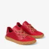 Diamond Light Flex F Ruby Red Leather Trainers