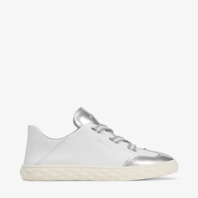 Diamond Light Flex F Silver Metallic Nappa Leather Trainers