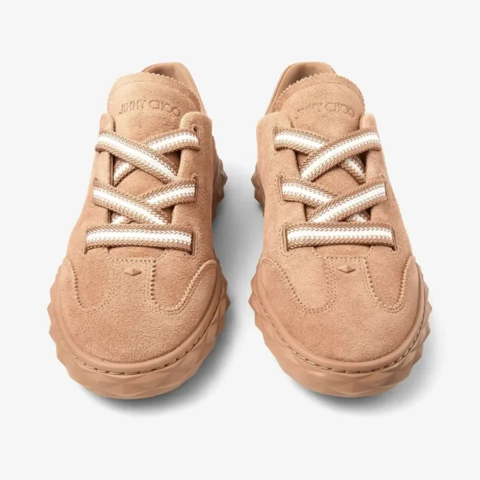 Diamond Light Flex F Toffee Suede and Leather Mix Low Top Trainers
