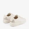 Diamond Light Maxi F Latte Smooth Leather and Coarse Glitter Trainers