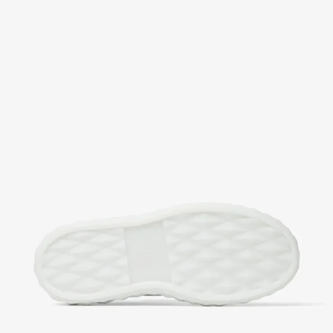 Diamond Light Maxi F White Nappa Leather Low-Top Trainers with Platform Sole