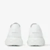 Diamond Light Maxi F White Nappa Leather Low-Top Trainers with Platform Sole