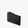 Diamond Lise Zipped M Black Grainy Calf Leather Card Holder