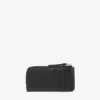 Diamond Lise Zipped M Black Grainy Calf Leather Card Holder