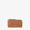 Diamond Lise Zipped M Tan Grainy Calf Leather Card Holder