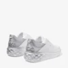 Diamond Maxi F Ii White & Silver Nappa Leather Glitter Trainers