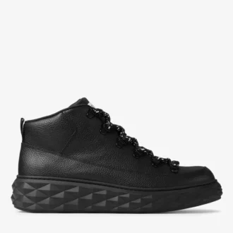 Diamond Maxi Hike M Black Grainy Box Calf Leather High-Top Trainers