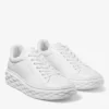 Diamond Maxi M Ii White Nappa Leather Platform Trainers