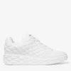 Diamond Maxi M White Diamond Quilted Leather Trainers