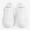 Diamond Maxi M White Diamond Quilted Leather Trainers