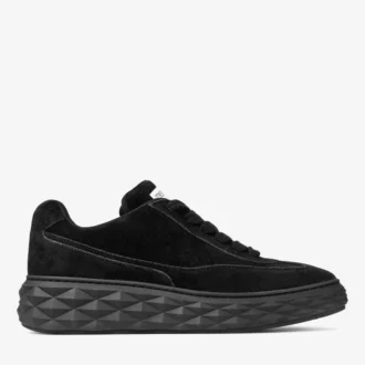 Diamond Maxi Retro M Black Velvet Suede Trainers