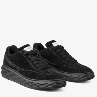 Diamond Maxi Retro M Black Velvet Suede Trainers