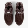 Diamond Maxi Retro M Chocolate Velvet Suede Low Top Trainers with Shearling
