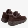 Diamond Maxi Retro M Chocolate Velvet Suede Low Top Trainers with Shearling