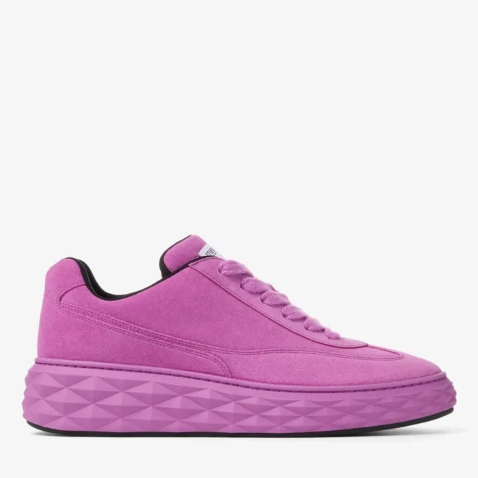 Diamond Maxi Retro M Violet Orchid Velvet Suede Low Top Trainers