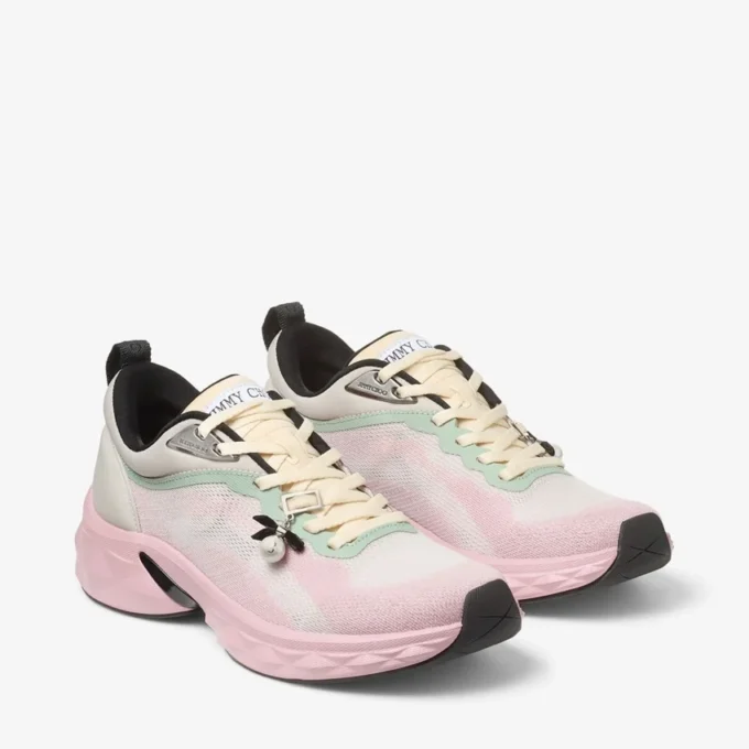 Diamond Run F Moon and Rose Knit Jacquard Mix Trainers