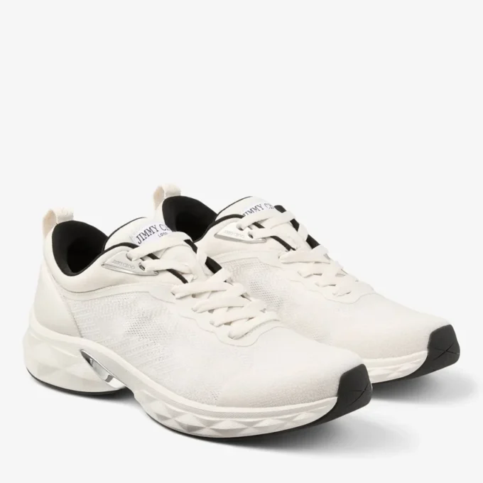 Diamond Run M Latte and Black Knit Jacquard Mix Trainers