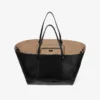 Diamond Tote Large Black Calf Leather Tote Bag