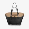 Diamond Tote Medium Black Calf Leather Tote Bag