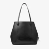 Diamond Tote Medium Black Calf Leather Tote Bag
