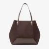 Diamond Tote Medium Coffee Suede Tote Bag