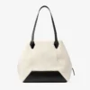 Diamond Tote Medium Natural Shearling Tote Bag