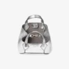 Diamond Tote Mini Silver Vintage Metallic Leather Mini Bag