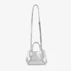 Diamond Tote Mini Silver Vintage Metallic Leather Mini Bag