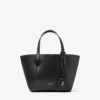 Diamond Tote Small Black Calf Leather Tote Bag