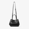 Diamond Tote Small Black Calf Leather Tote Bag
